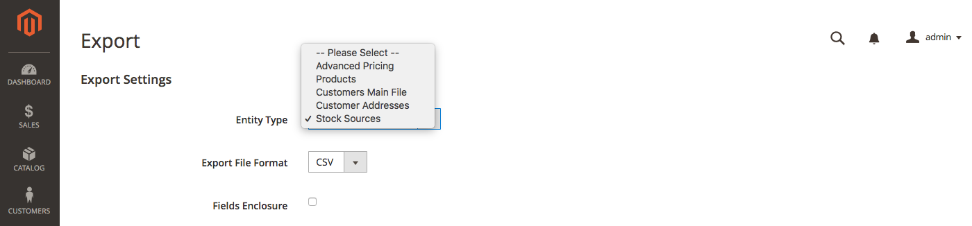 Export File in Magento Store