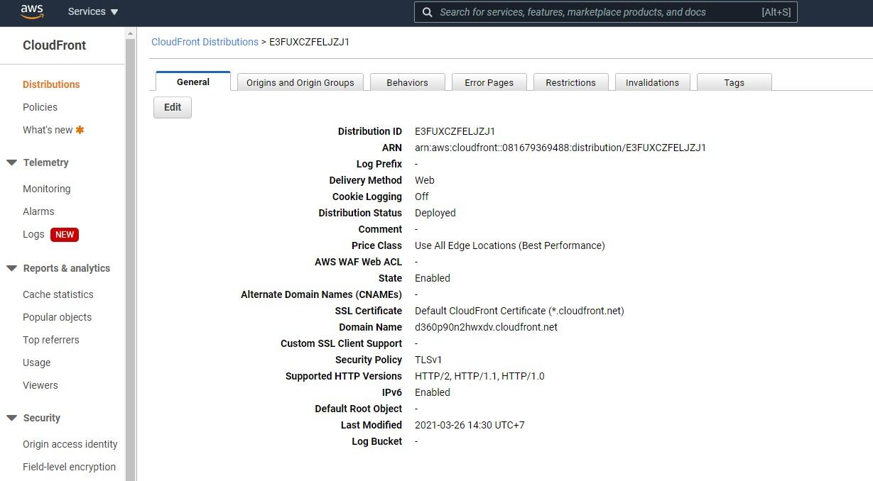 Magento Speed Optimization CloufFront settings Magento Speed Optimization CloufFront settings