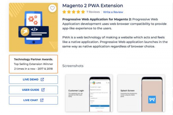 Magento 2 PWA Extension