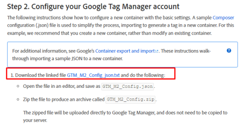 Configure your Tag Manager Account